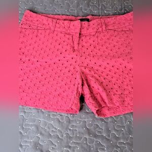 The Limited pink eyelet shorts size 10